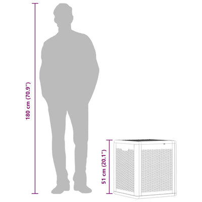 Harmaa ulkosäilytyslaatikko Cosita 90 l (pp rottinki)