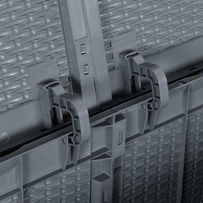 Harmaa ulkosäilytyslaatikko Cosita 270 l (pp rottinki)