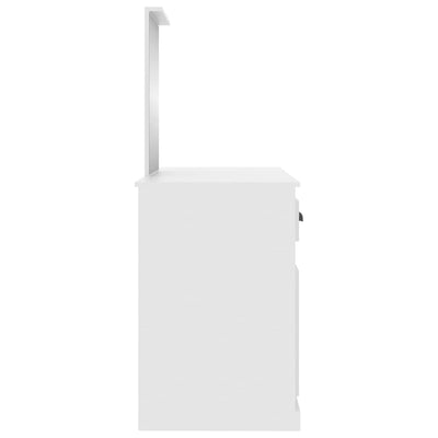 Valkoinen peilipöytä Cernaianu 130x50x132,5cm