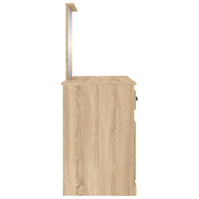 Sonoma-tammi peilipöytä Cernaianu 130x50x132,5cm