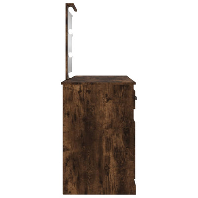 Savutammi peilipöytä led-valoilla Arius 130x50x132,5cm