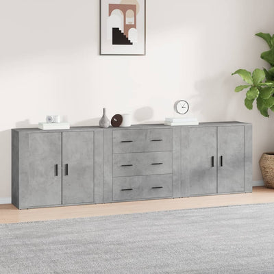 Senkit 3 kpl betoninharmaa tekninen puu