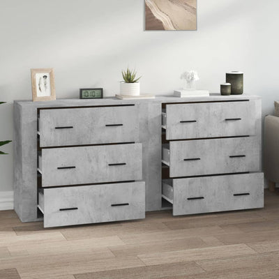 Senkit 2 kpl betoninharmaa tekninen puu