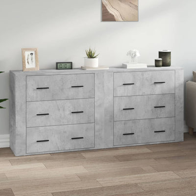 Senkit 2 kpl betoninharmaa tekninen puu