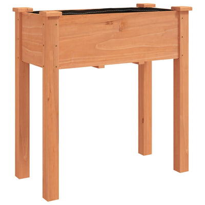 Kukkalaatikko vuorauksella ruskea 71x37x76 cm täysi kuusi