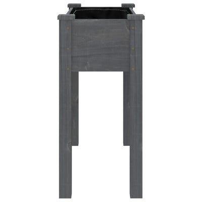 Kukkalaatikko vuorauksella harmaa 71x37x76 cm täysi kuusi