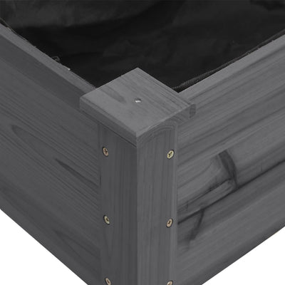 Kukkalaatikko vuorauksella harmaa 71x37x76 cm täysi kuusi