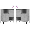 Senkit 2 kpl betoninharmaa 60x35x70 cm tekninen puu