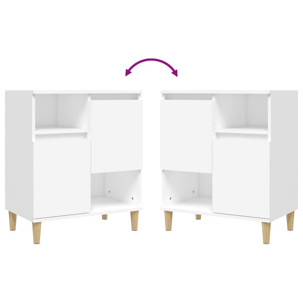 3 kpl senkkejä valkoisena 60x35x70 cm teknisestä puusta