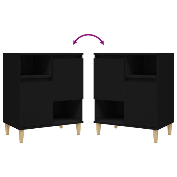 Senkit 3 kpl musta 60x35x70 cm tekninen puu