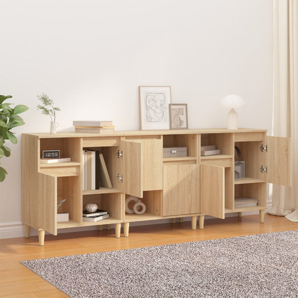 Senkit 3 kpl 60x35x70 cm Sonoma tammi tekninen puu