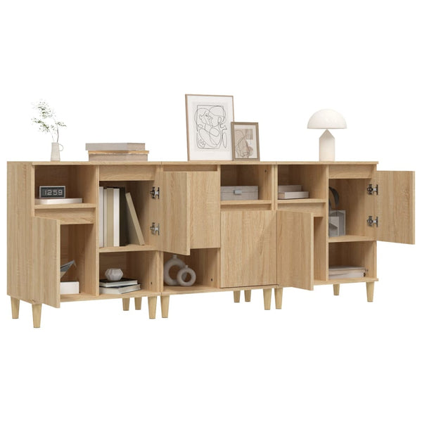 Senkit 3 kpl 60x35x70 cm Sonoma tammi tekninen puu