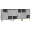 Senkit 3 kpl betoninharmaa 60x35x70 cm tekninen puu