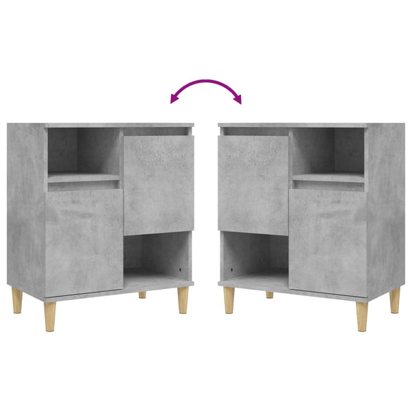 Senkit 3 kpl betoninharmaa 60x35x70 cm tekninen puu