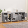 Sonoma senkit harmaa 3 kpl 60x35x70 cm teknisestä puusta