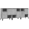 Senkit 3 kpl betoninharmaa 60x35x70 cm tekninen puu