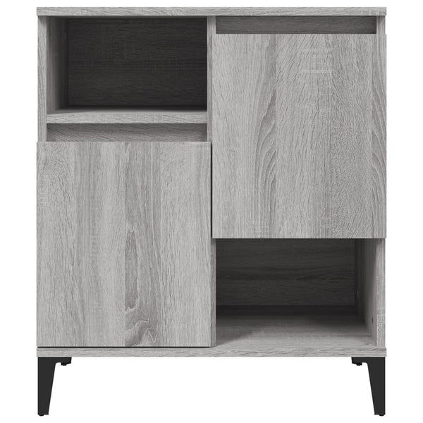 Harmaat senkit 3 kpl Sonoma 60x35x70 cm teknisestä puusta