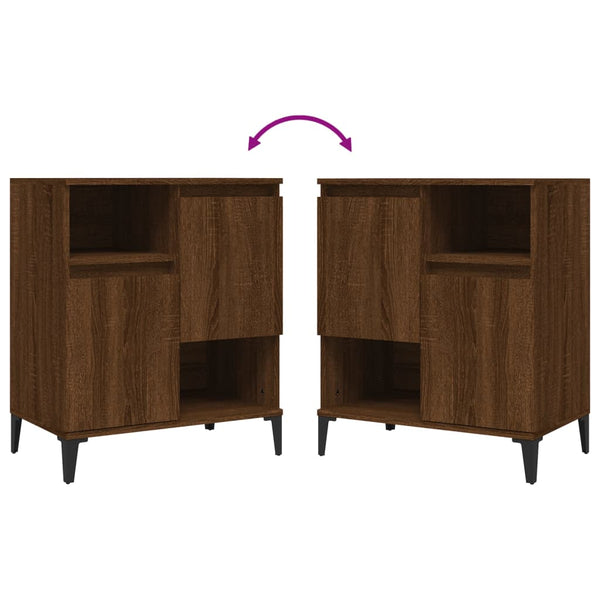 Senkit 3 kpl ruskea tammi 60x35x70 cm tekninen puu