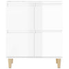 Senkit 2 kpl korkeakiilto valkoinen 60x35x70 cm tekninen puu