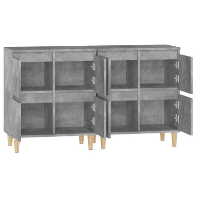 Senkit 2 kpl betoninharmaa 60x35x70 cm tekninen puu