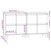 Senkit 2 kpl betoninharmaa 60x35x70 cm tekninen puu