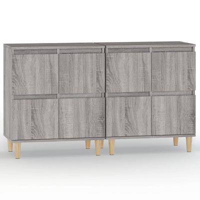 Senkit 2 kpl harmaa Sonoma 60x35x70 cm tekninen puu