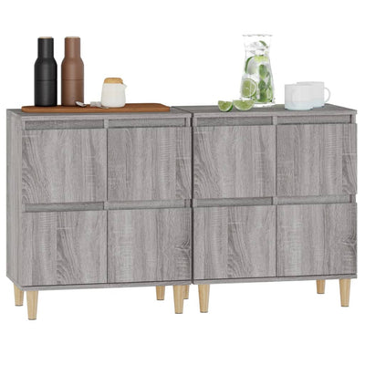 Senkit 2 kpl harmaa Sonoma 60x35x70 cm tekninen puu