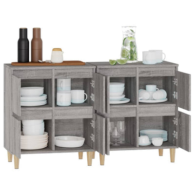 Senkit 2 kpl harmaa Sonoma 60x35x70 cm tekninen puu