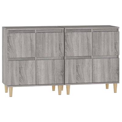 Senkit 2 kpl harmaa Sonoma 60x35x70 cm tekninen puu
