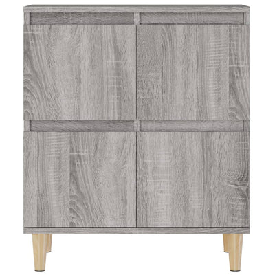 Senkit 2 kpl harmaa Sonoma 60x35x70 cm tekninen puu