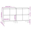 Senkit 2 kpl harmaa Sonoma 60x35x70 cm tekninen puu