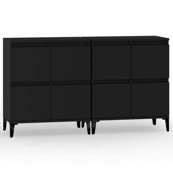 Senkit 2 kpl musta 60x35x70 cm tekninen puu