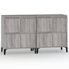 Senkit 2 kpl harmaa Sonoma 60x35x70 cm tekninen puu