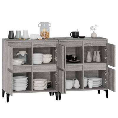 Senkit 2 kpl harmaa Sonoma 60x35x70 cm tekninen puu