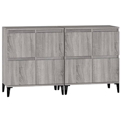 Senkit 2 kpl harmaa Sonoma 60x35x70 cm tekninen puu