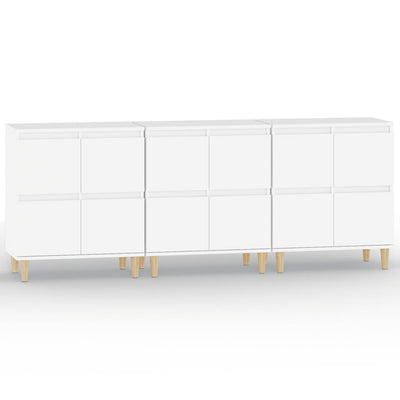 Senkit 3 kpl valkoinen 60x35x70 cm tekninen puu