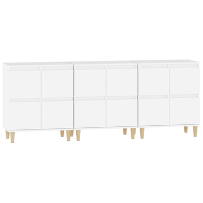 Senkit 3 kpl valkoinen 60x35x70 cm tekninen puu