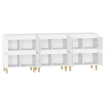 Senkit 3 kpl valkoinen 60x35x70 cm tekninen puu