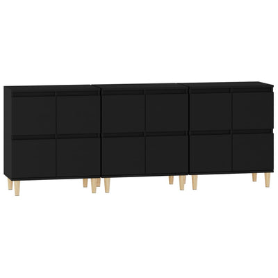 Senkit 3 kpl musta 60x35x70 cm tekninen puu