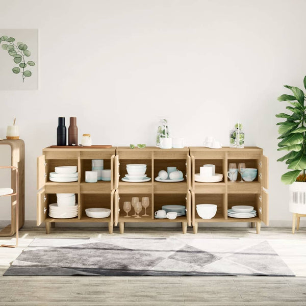 3 kpl senkkejä Sonoma tammi 60x35x70 cm tekninen puu