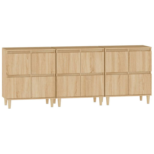 3 kpl senkkejä Sonoma tammi 60x35x70 cm tekninen puu