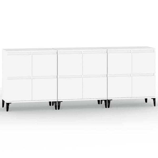Senkit 3 kpl valkoinen 60x35x70 cm tekninen puu