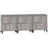 Senkit 3 kpl harmaa Sonoma 60x35x70 cm tekninen puu