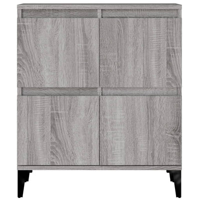 Senkit 3 kpl harmaa Sonoma 60x35x70 cm tekninen puu