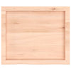 Kylpyhuoneen työtaso 60x50x(2-4) cm käsittelemätön täysi puu