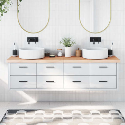 Kylpyhuoneen työtaso Hencz 180x60x(2-6)cm (käsittelemätön puu)