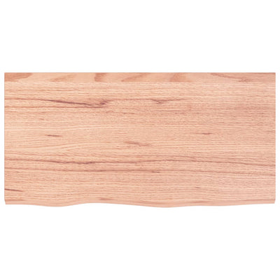 Ruskea kylpyhuoneen työtaso Hencz 80x40x(2-6)cm (käsitelty puu)