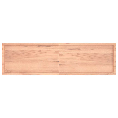 Ruskea kylpyhuoneen työtaso Hencz 180x50x(2-6)cm (käsitelty täyspuu)