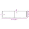 Kylpyhuoneen työtaso v.ruskea 220x60x(2-4)cm käsitelty täyspuu