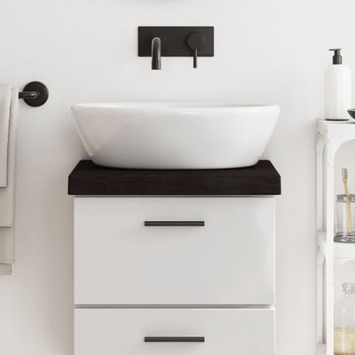 Ruskea kylpyhuoneen työtaso Hencz 40x30x(2-6)cm (käsitelty täyspuu)